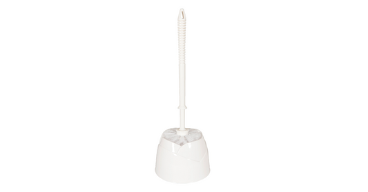 Toilet Brush Set - Round White